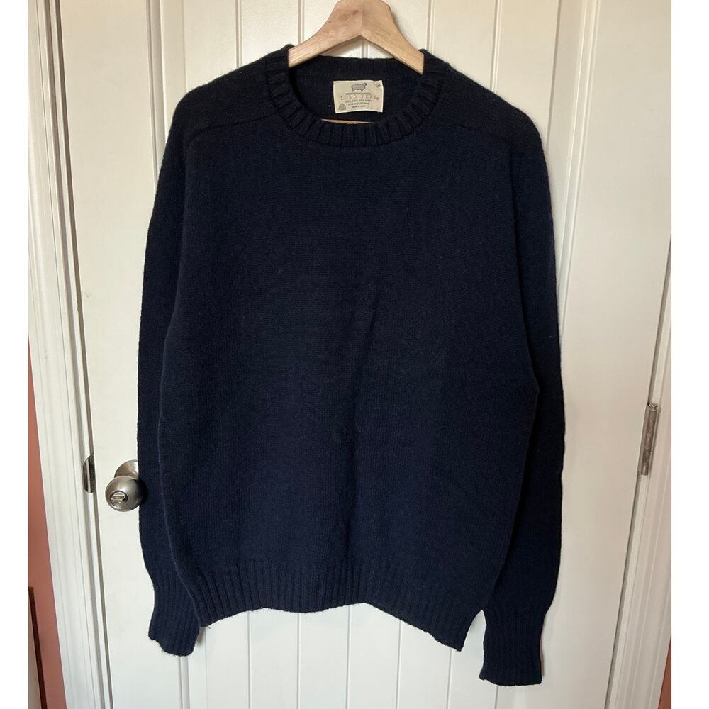 Vintage Lord Jeff Shetland Wool Unisex Sweater XLarge Navy